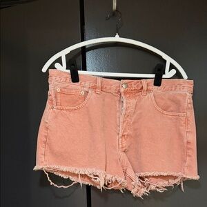 Madewell Coral Jean Shorts